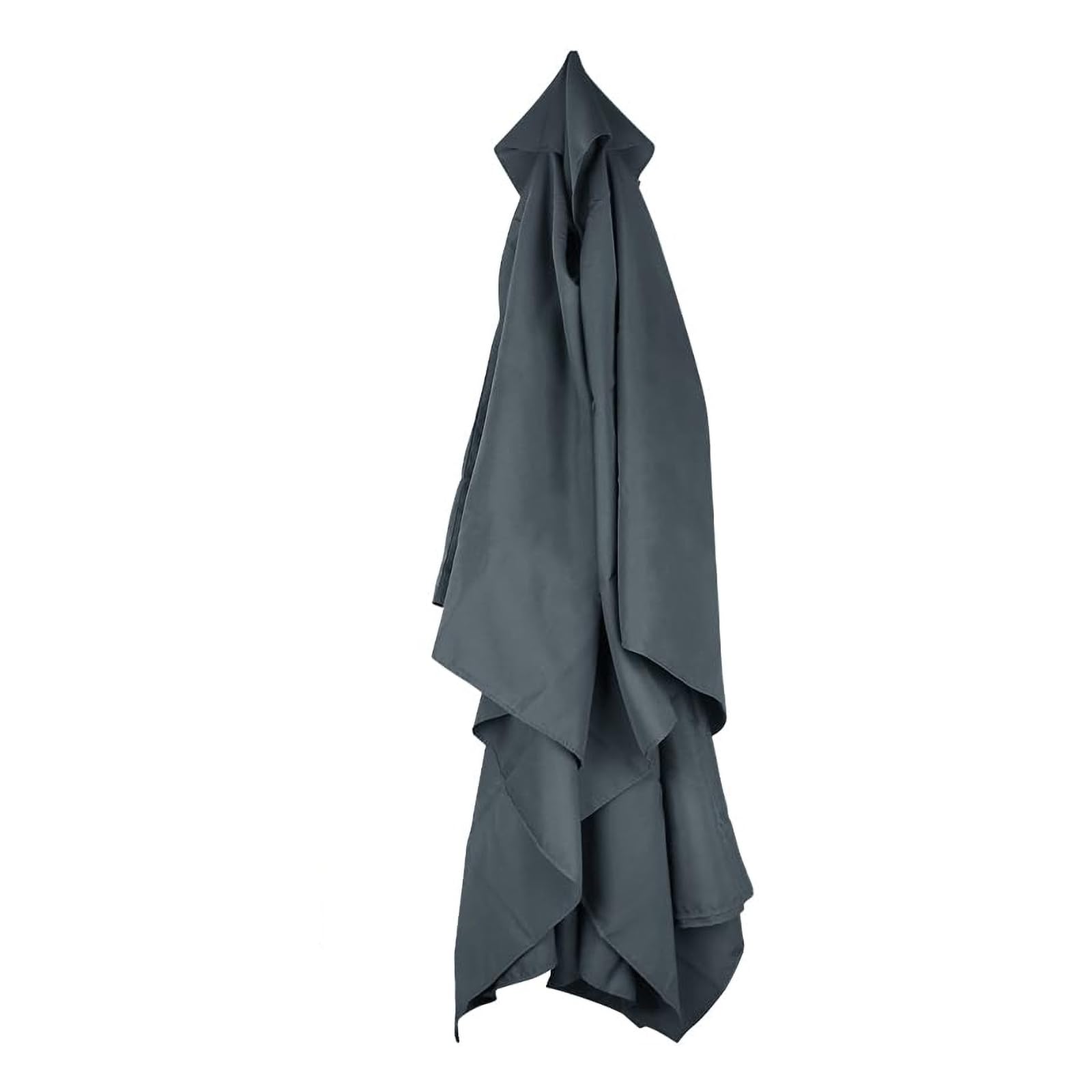 KDQRMVV replacement parasol canopy 8 arms 3.5m for outdoor overhang cantilever garden table umbrella cover(Color:Gray)