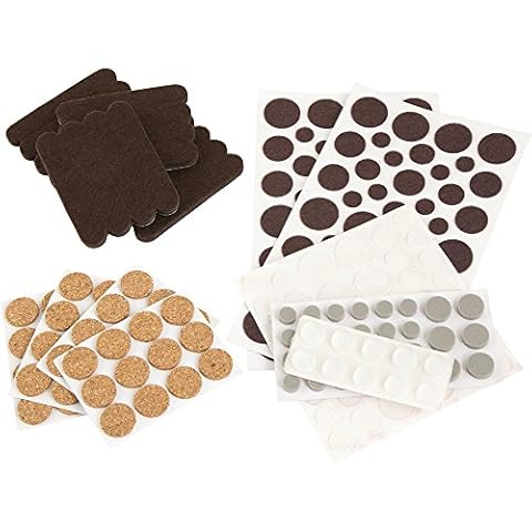 SOFTTOUCH 4924995N Craft Value Pack-236 PCs, Dots-Cork Pads-Felt Strips-Bumpers, Brown Cover