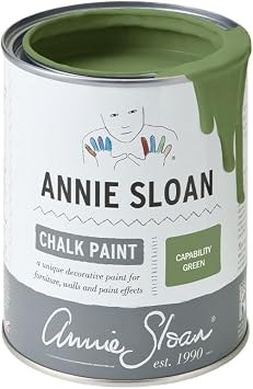 Annie Sloan Chalk Paint Capability Green, 1 Litre/33.8 Fl Oz a unique decorative paint for furniture, cabinets and home decor with no sanding or priming