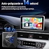 Ottocast Bezprzewodowy CarPlay Wireless adapter, U2AIR Pro Wireless Car Play Dongle Plug Play do fabrycznych przewodowych samochodów CarPlay(rok modelowy: 2016 do 2023)