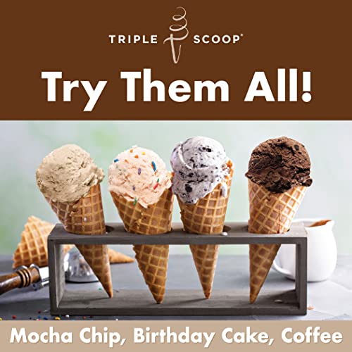 Image of Triple Scoop - Premium Mocha Ice Cream Mix For Ice Cream Maker. Simple, Easy, Delicious. From Gourmet Mix To Maker in 5 Minutes, Makes 2 Creamy Quarts, Made in USA (1 Pack, Mocha)