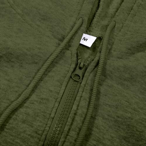 Mens Sweatsuits 2 Piece Set Fleece Zip Up Hoodie and Cargo Sweatpants Athletic Tracksuits Winter Sweat Suit3