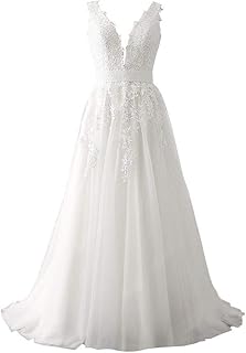 Abaowedding Lace Applique Wedding Dress