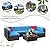 Devoko 7 Pieces Outdoor Sectional Sofa Patio Furniture Sets Manual Weaving Wicker Rattan Patio Conversation Sets with Cushion and Glass Table (Blue)