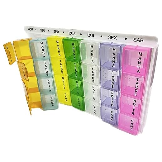 PORTA COMPRIMIDOS MEDICAMENTOS GRANDE SEMANAL 4 PERIODOS