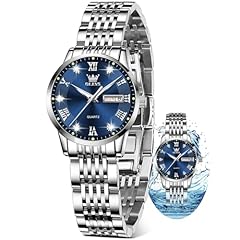 Silver Stainless Steel Small Blue Dial -5008