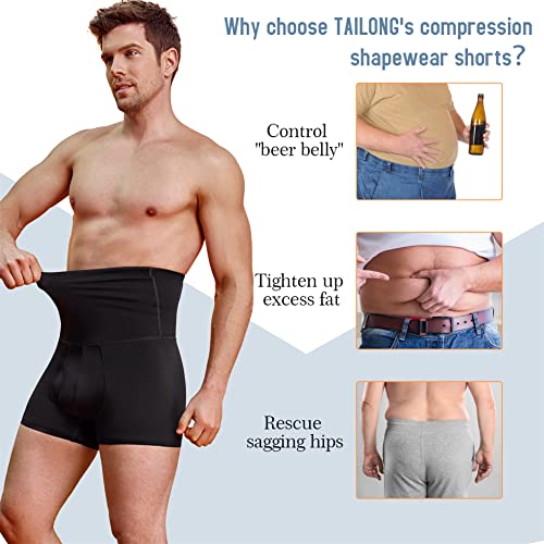Tailong Men Tummy Control Shorts High Waist Slimming Underwear Body Shaper Seamless Belly Girdle Boxer Briefs thumb #2