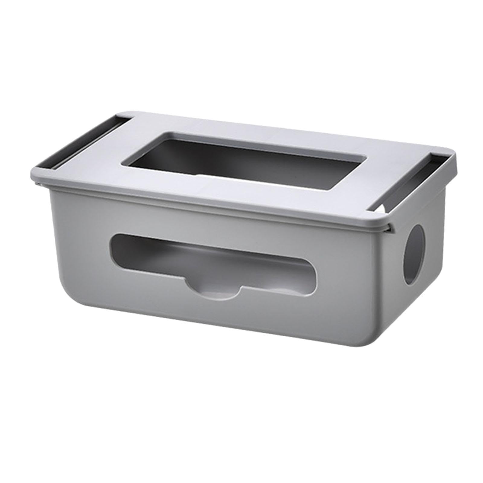 Under Desk Drawer Durable Versatile Table Storage Tray for Home Organization Gray-image-29