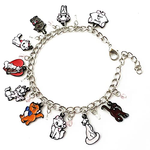 Dknbvcc The Aristocat Charm Bracelet Cat Charm Bracelet Gifts For Men Woman Girl #TOP2