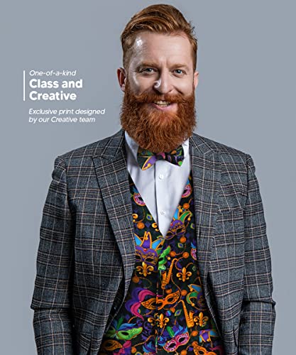 Premium Celebration Suit Vest for Men 2PC Set - Vest & Bow Tie3