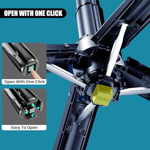 Image of WeCool 17 inch Extendable Selfie Stick with 360 Rotational Mobile Holder,One-Click Auto Open Legs,Aluminium Built Body,Rechargeble Bluetooth Remote,