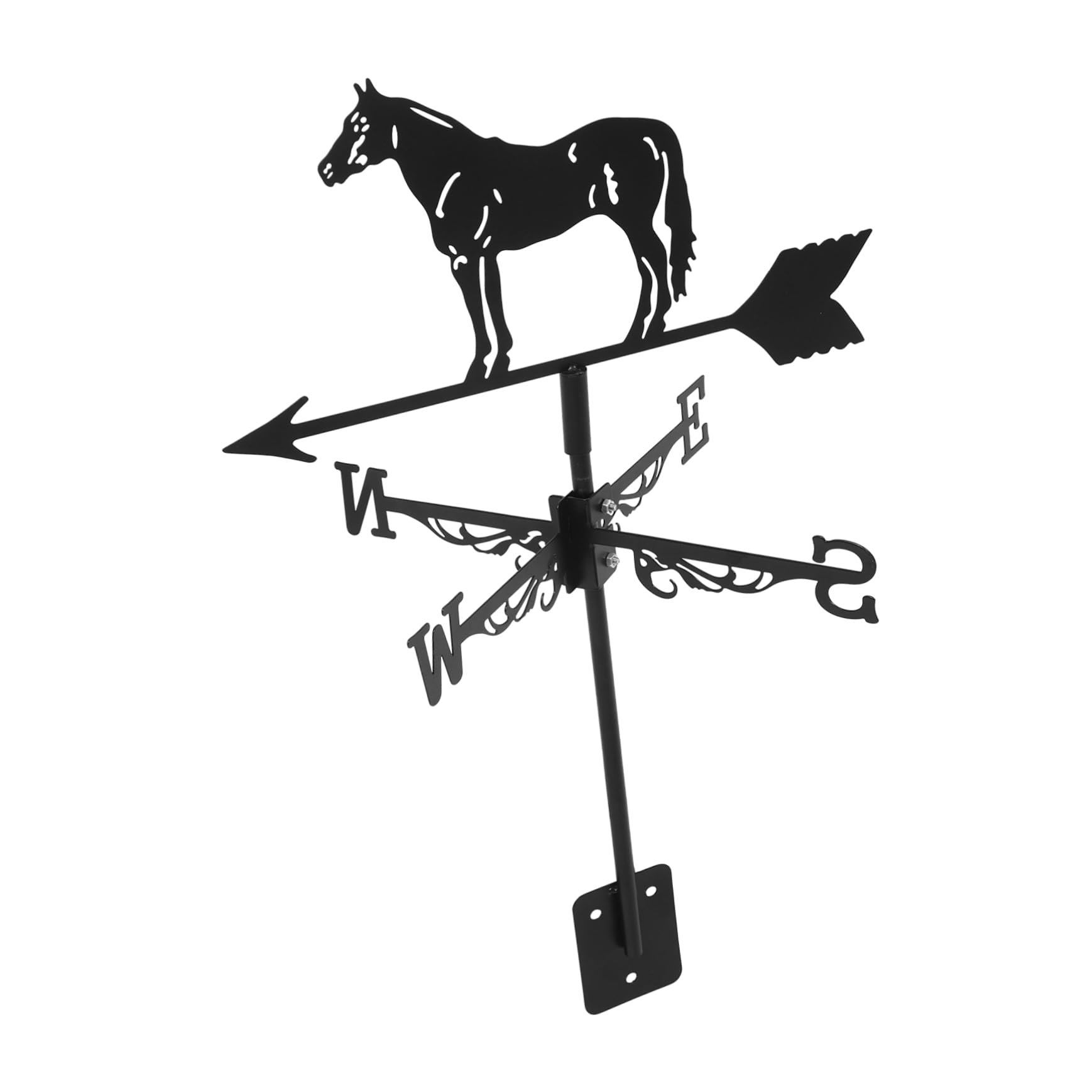 TAXXII Weather Vane Outdoor Rooster Shaped Roof Indicator Gauge Thermometer Wind Rooftop Backyard Vanes for Shed outside Air Ornaments