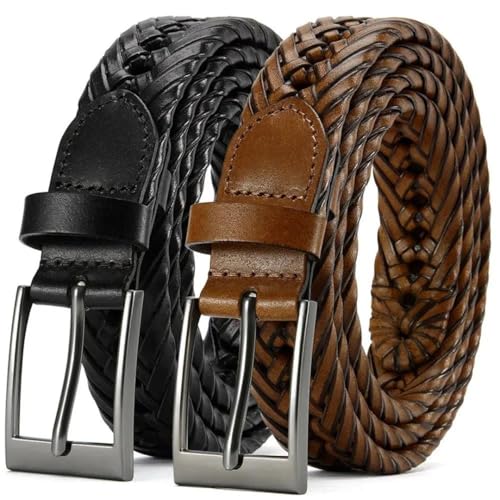 Women’S Casual Genuine Leather Automatic Buckle Belt Metal Large 3.4Cm For Jeans Strap2