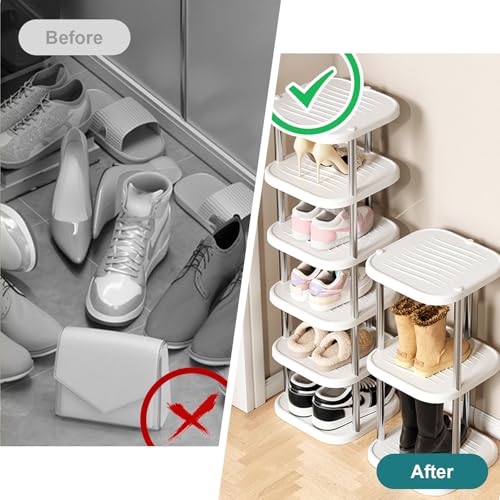 Organiseur de chaussures fin à structure verticale pour optimiser l'espace - 6