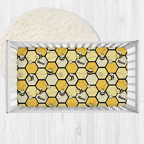 Munific Bumble Bee Personalised Crib Sheet