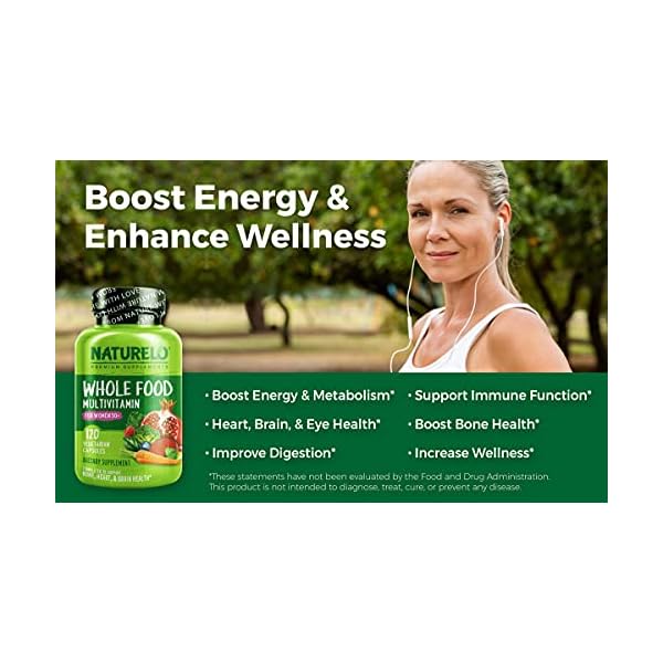 NATURELO-Whole-Food-Multivitamin-for-Women-50-Iron-Free-with-Vitamins-Minerals-Organic-Extracts-Supplement-for-Post-Menopausal-Women-Over-50-No-GMO-120-Vegan-Capsules NATURELO Whole Food Multivitamin for Women 50+ (Iron Free) with Vitamins, Minerals, & Organic Extracts - Supplement for Post Menopausal Women Over 50 - No GMO - 120 Vegan Capsules