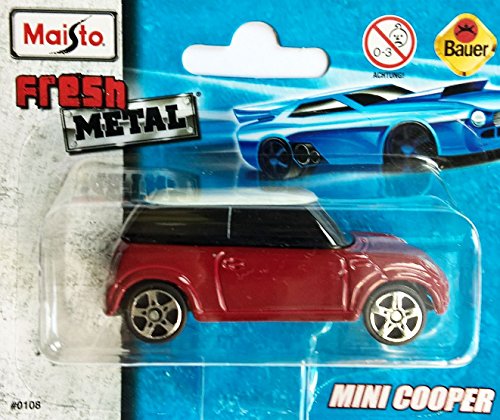 Preisvergleich Produktbild MAISTO® Mini Cooper - 1:64 - rot / weiß