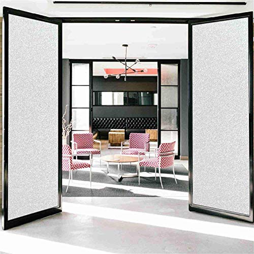 Image of ELTON Privacy Vinyl Heat Control Anti UV Self Adhesive Opaque Sparkle Frosted Security Window Films for Bathroom Door Window Heat Control Anti UV (24x48 Inches)