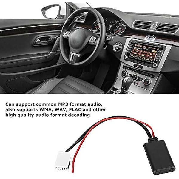 12 В, 12-контактный Bluetooth-адаптер AUX для автомобиля, подходит для MCD RNS 510 RCD 200210300310500510
