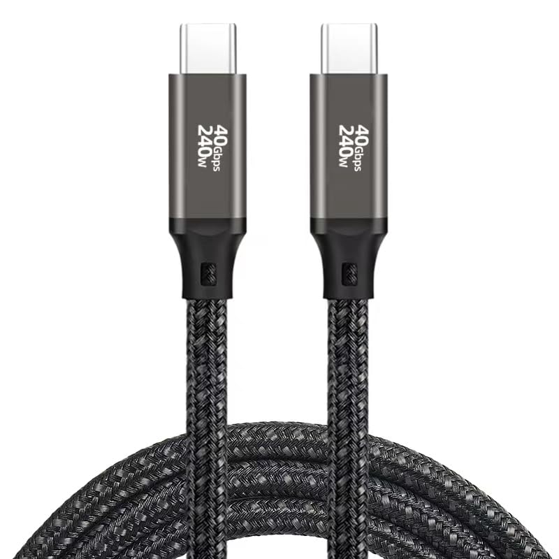 Product image of USB 4 Cable 40Gbps 3.3ft, USB C to USB C VideoCable 8K@60Hz, USB4 C Monitor Cabl e, 240W Fast Charging, Thunderbolt 4 Cable Compatible with iPhone 15/16 Series, Mac Book, iPad Pro, Samsung, Dell