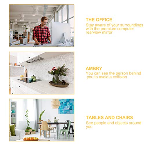 1 Unidade Espelho Retrovisor Lupa De Tela De Computador Espelho De Computador Espelho De Aumento De