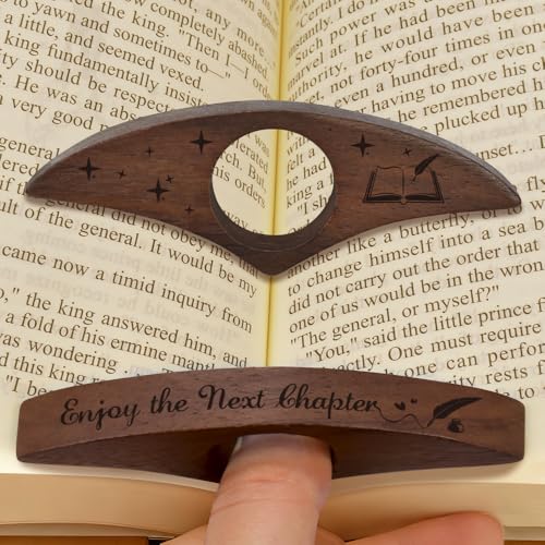 Quimoy Book Page Holder for Reading,Thumb Books Page Holder, Books Reading Accessories Gifts for Book Lovers Teachers Students Friends