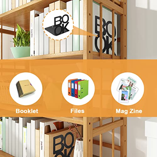 Metal Decor Bookends For Shelves, Cute Book Stopper Ends For Bookshelf Bookcase Holder Organizer For Kids Adult, Spiral Sketchbook, Scrapbook, Cd Dvd In Home Office Library(4 Pack) #TOP6