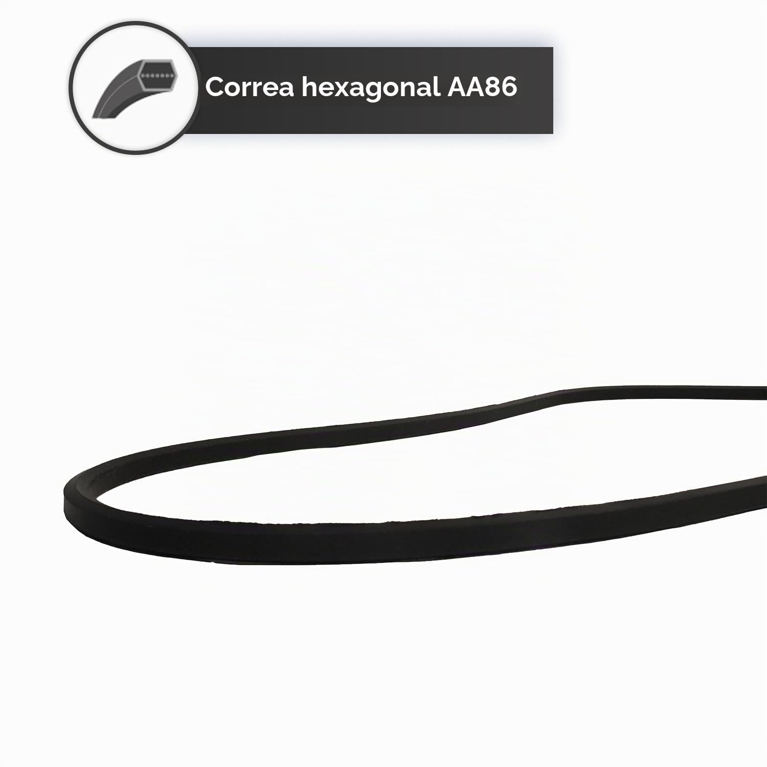 GREENSTAR - Correa hexagonal serie AA86 - Longitud exterior 2235 mm - Facilidad de repuesto - resistente y duradero - Sustituye a origen CASTELGARDEN, DOLMAR, ISEKI, STIGA