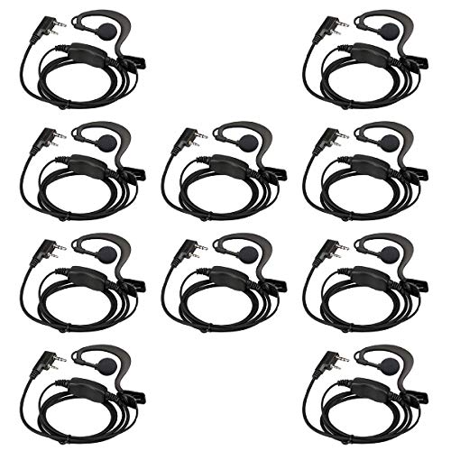 Oreillettes micro fil unique éliminant les grésillements pour talkies Retevis et Kenwood