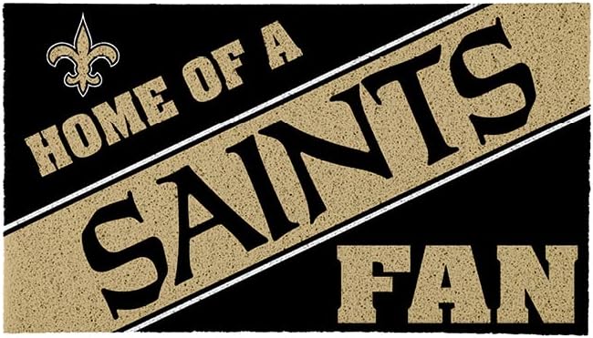 Team Sports America New Orleans Saints, Officially Licensed Door Mat 28 x 16 Inches Indoor Outdoor Sports Fan Rug