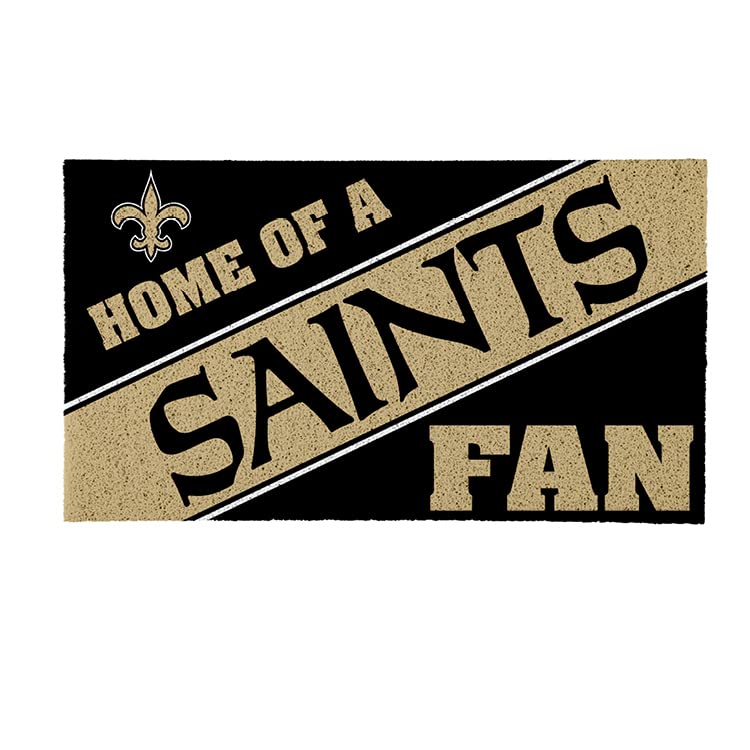 Team Sports America New Orleans Saints, Officially Licensed Door Mat 28 x 16 Inches Indoor Outdoor Sports Fan Rug