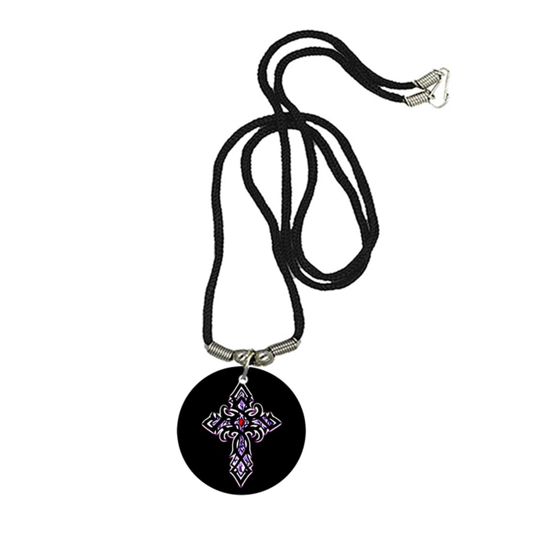 afh Lord Jesus Holy Cross Cord Chain Black Acrylic Pendant for Men Women Christian Religious Jewelry Adjustable Rope Chain Faith Spiritual Gift Accessory-picture-27