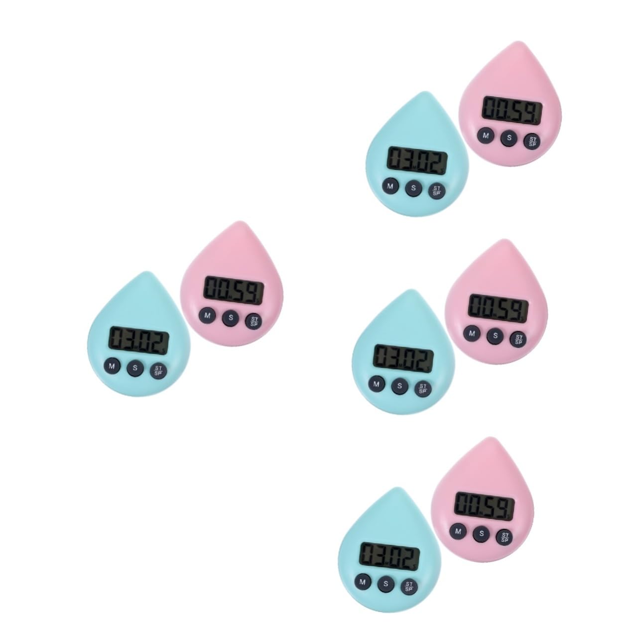 Cabilock 8 Piezas Temporizador de Cocina batería temporizadores para cocinar Suministros de Cocina electrónico recordatorio Herramienta Temporizador electronico alumno AbS