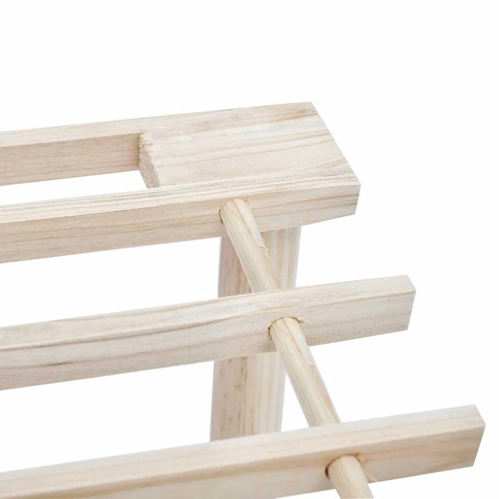 Schuhregal mit 4 Böden aus Massivholz Tanne 2 Stück platzsparende Schuhablage für Flur, Diele, Eingangsbereich, Schlafzimmer, robuste Schuhschrank, stapelbar, einfach zu montieren