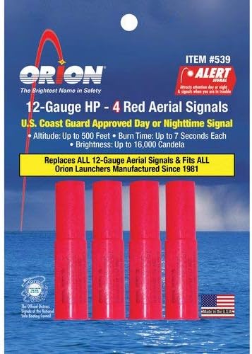 Orion Safety Areial Flare Refill, Red (4 Piece Pack)