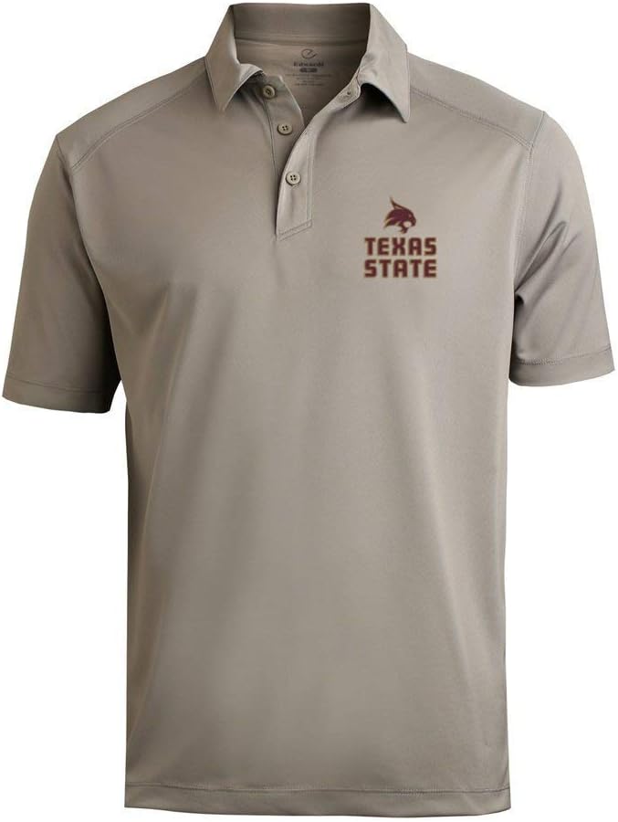 NCAA College Men's Polo Shirt - Officially Licensed Embroidered Athletic Logo, Moisture-Wicking Micro Pique Golf Polo, UPF 50