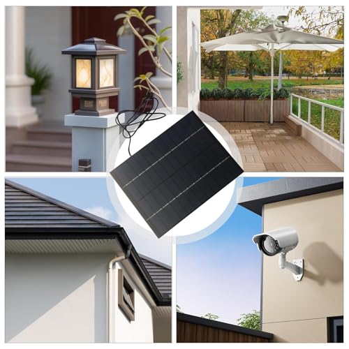 Panel solar de 24W de alta eficiencia para cargar baterías de cámaras en camping 4