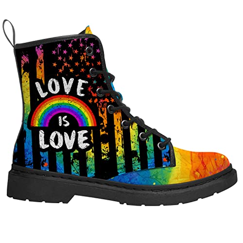 Customized Boots for Women Men Combat Boots Vegan Leather Round Toe Work Boots Gifts for Her,Him3