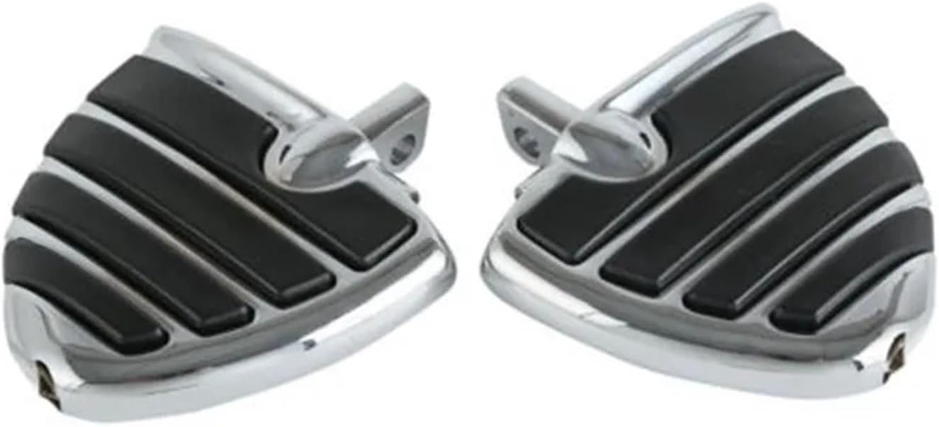 Motorcycle Wing Foot Pegs Foot Rests Compatible With Harley Touring Dyna Male Peg Mount Chrome/black/matte Black(Black)