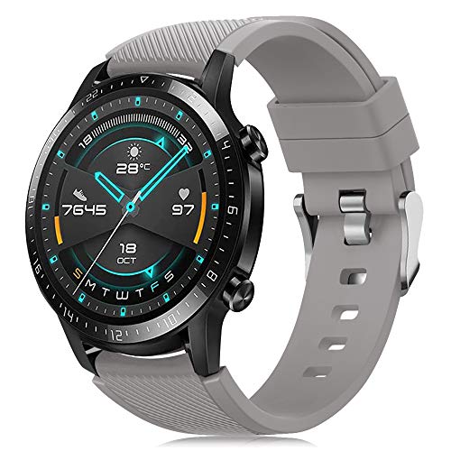 Image of XMUXI 22mm Watch Band Compatible with Huawei Watch GT6 GT5 /GT 4 46mm Nylon Strap Huawei Watch 4 Band for GTR 4 Venu 2 /3 /4,Vivoactive 4 Braided Watch Belt Parachute Metal Clasp(No Watch)