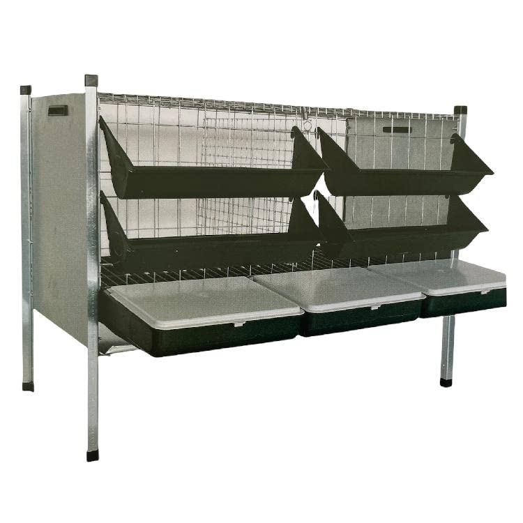 Dimensioni: 100 X 50 X 80 H Gabbia galline ovaiole 2 celle
