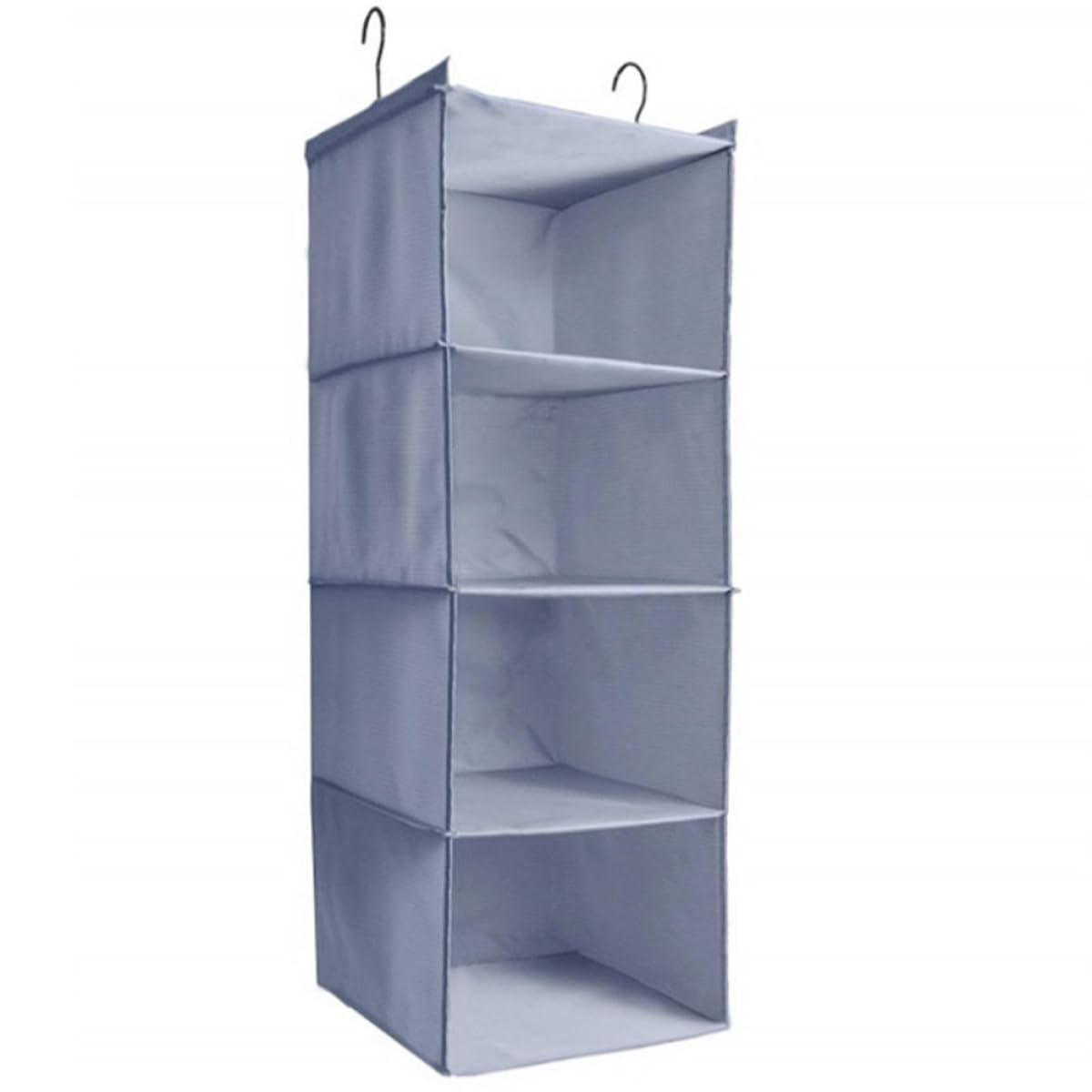 Organisateur de placard suspendu pliable en polyester gris pour rangement dressing