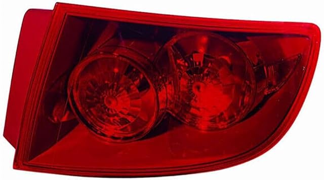 Tail Light Assembly For Mazda for 3 2004-2006 Outer Taillight Taillamp Brake Right Side Plastic Red Lens I,S,SP23-TRIM Smooth