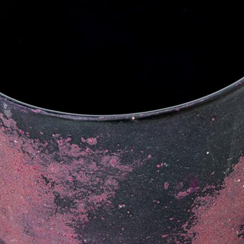 Vase en cristal d'exception gris et rose opaque objet d'art 24cm
