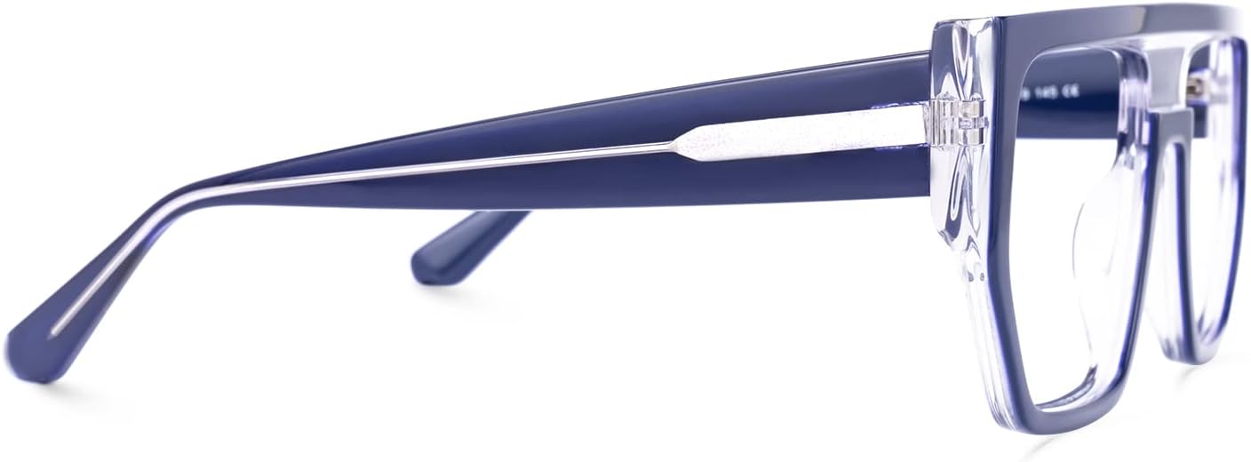 VOOGLAM Aviator Blue Light Blocking Glasses, Fashion Glasses Frame for Women Anti Eyestrain & UV