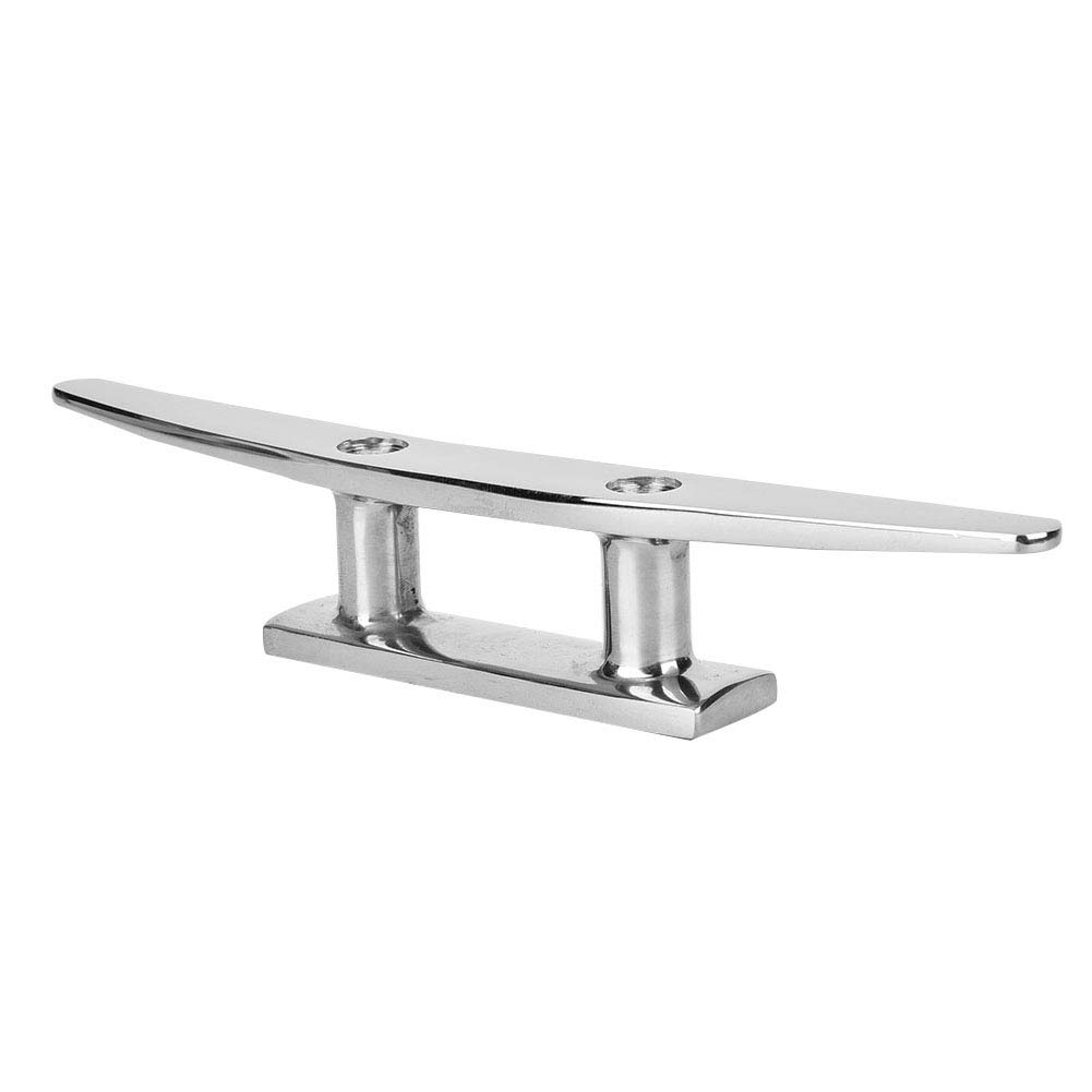 Yctze Stainless Steel Boat Cleat, Mirror-Polished Marine Rope Base, 8-inch Boat Accessory, Stainless Steel Cleat, Boat Parts