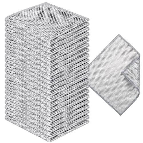 VOGGV cleaning cloths Wire dishwashing rag - This versatile, scratch free steel wire dishcloth is for wet/dry use. Ideal for kitchen cleaning, be it dishes or non - stick cookware.