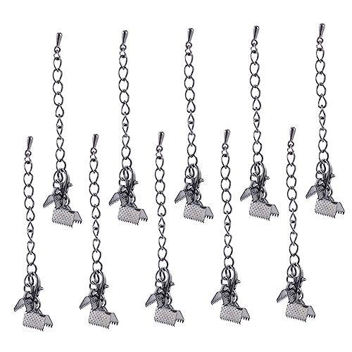 DOITOOL 10mm Iron DIY Jewelry Accessories Small Water Drop Tail Chain Buckle Clip 20pcs Easy to Use for DIY Projects