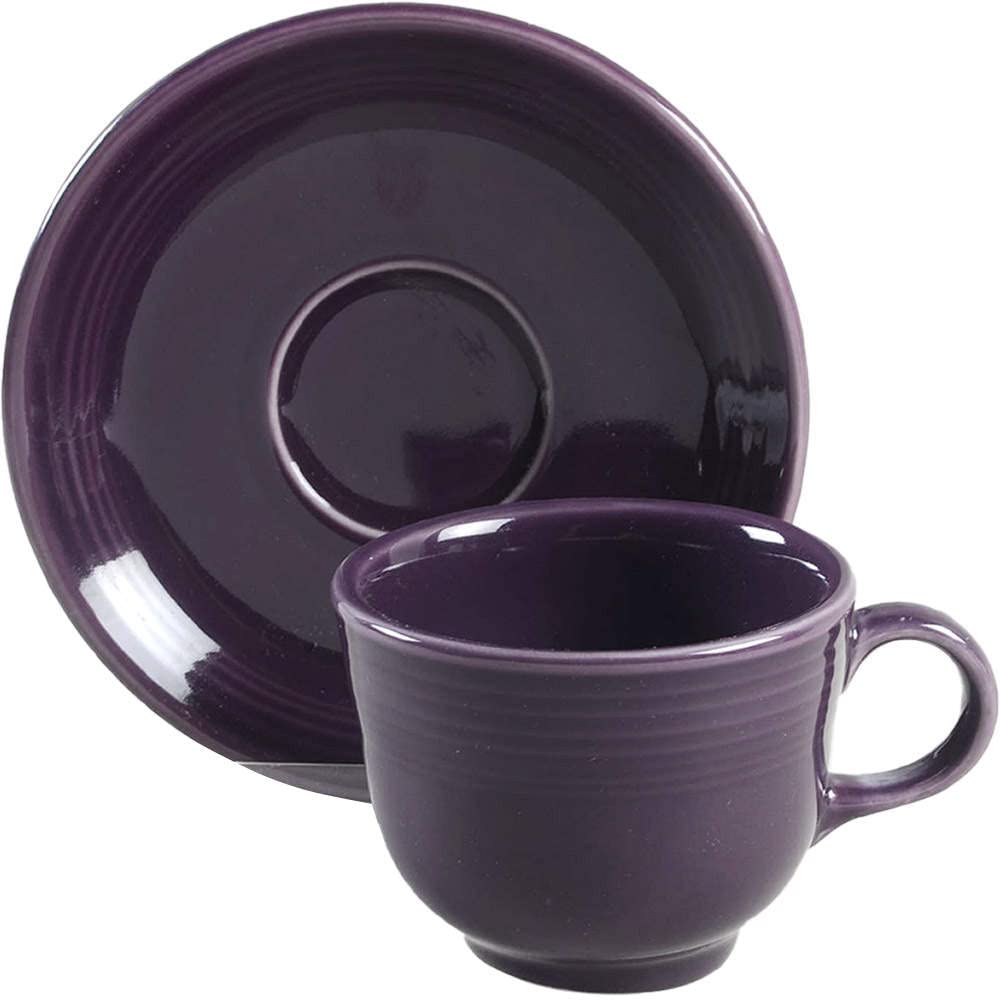 Fiesta Mulberry Cup & Saucer service à café pour un petit-déjeuner élégant