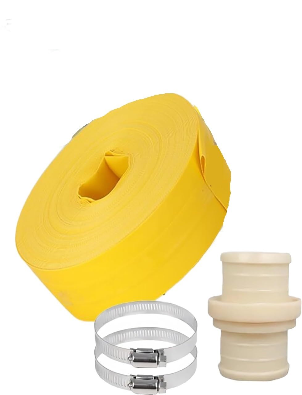 Lay Flat Water Discharge Hose, 33ft, 1-8in for Water Pumps(1.5in)